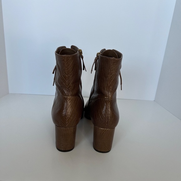 J.Crew Lace-Up Willa Boots in Embossed Lizard size 12 - Picture 13 of 15